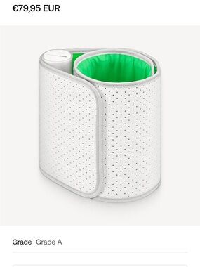 White and Green Blood Pressure Cuff Accessory for Wrist/Arm Monitors